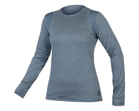 Endura Women's SingleTrack Long Sleeve Jersey (Blue Steel) (2XL)